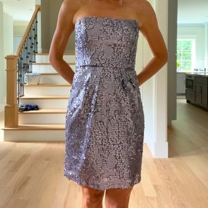 Like new! BCBG sequin purple/gray dress size 2.